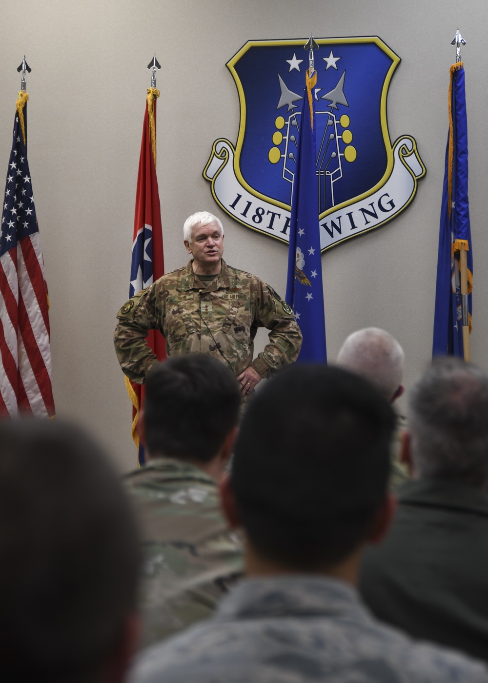 ANG director, command chief visit 118th Wing