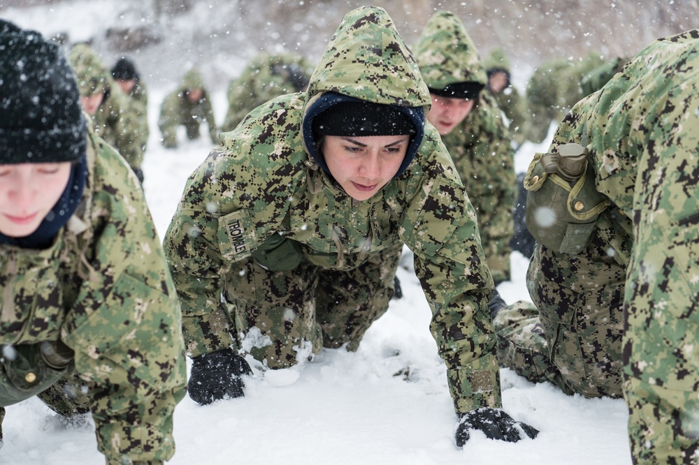 191211-N-TE695-0060 NEWPORT, R.I. (Dec. 11, 2019) -- Navy Officer Candidate School (OCS) conducts battle station drills