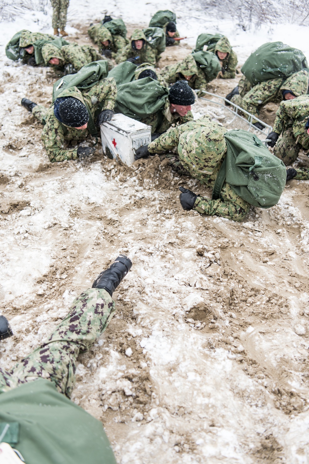 191211-N-TE695-0077 NEWPORT, R.I. (Dec. 11, 2019) -- Navy Officer Candidate School (OCS) conducts battle station drills