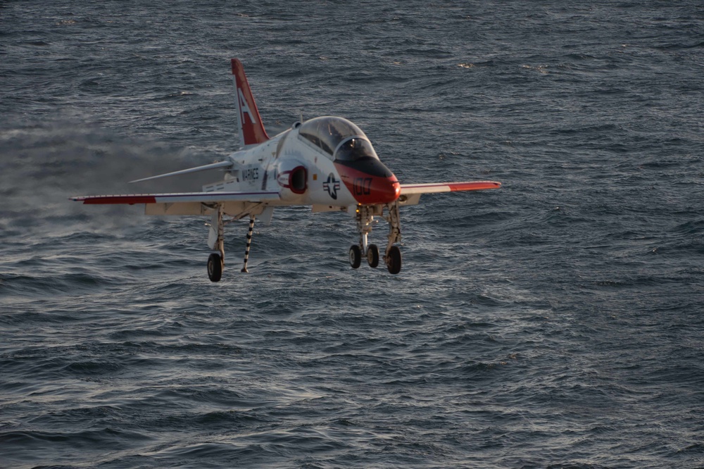 U.S. aircraft prepares to land