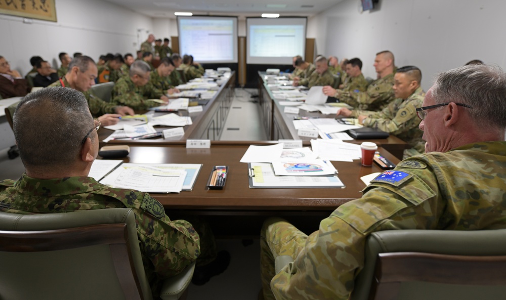 Senior leaders with U.S. Army and Japan Ground Self-Defense Forces meet to discuss Multi-domain operations/cross-domain operations