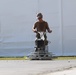 U.S. Navy Seabees from NMCB 5’s Detail Diego Garcia place concrete in support of the U.S. Air Force