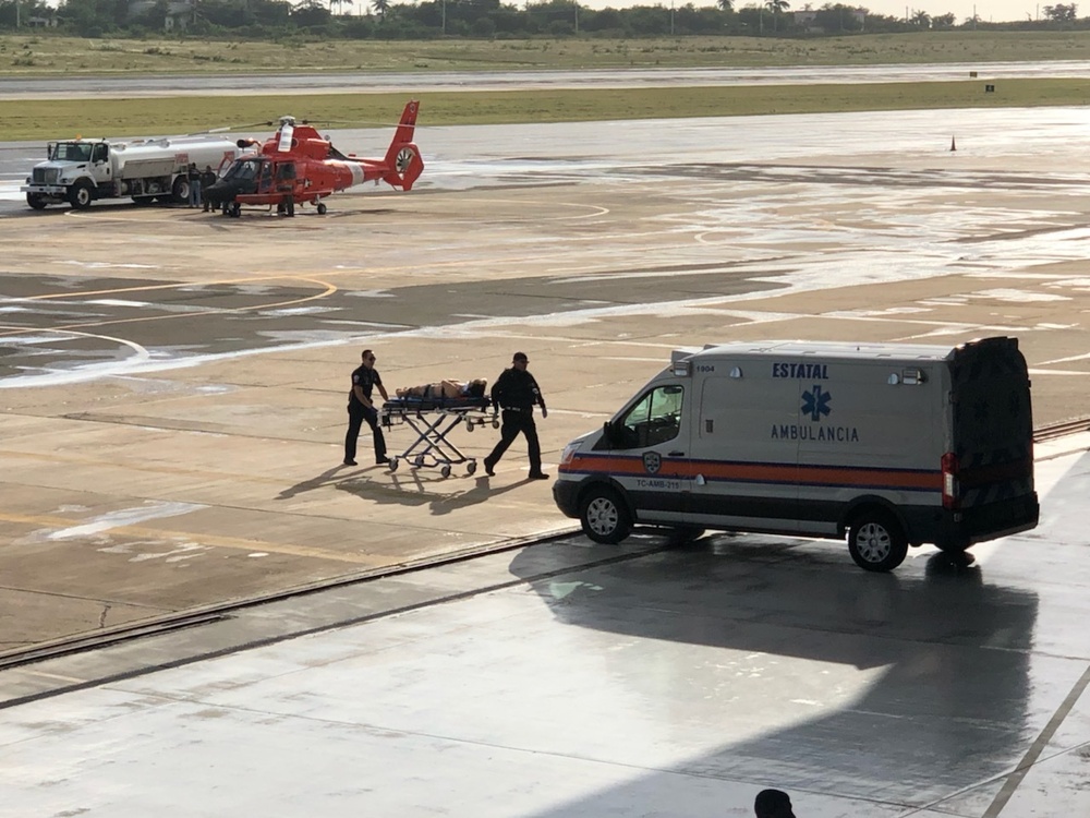 Coast Guard rescues injured man from the rocks at Domes Beach in Rincon, Puerto Rico