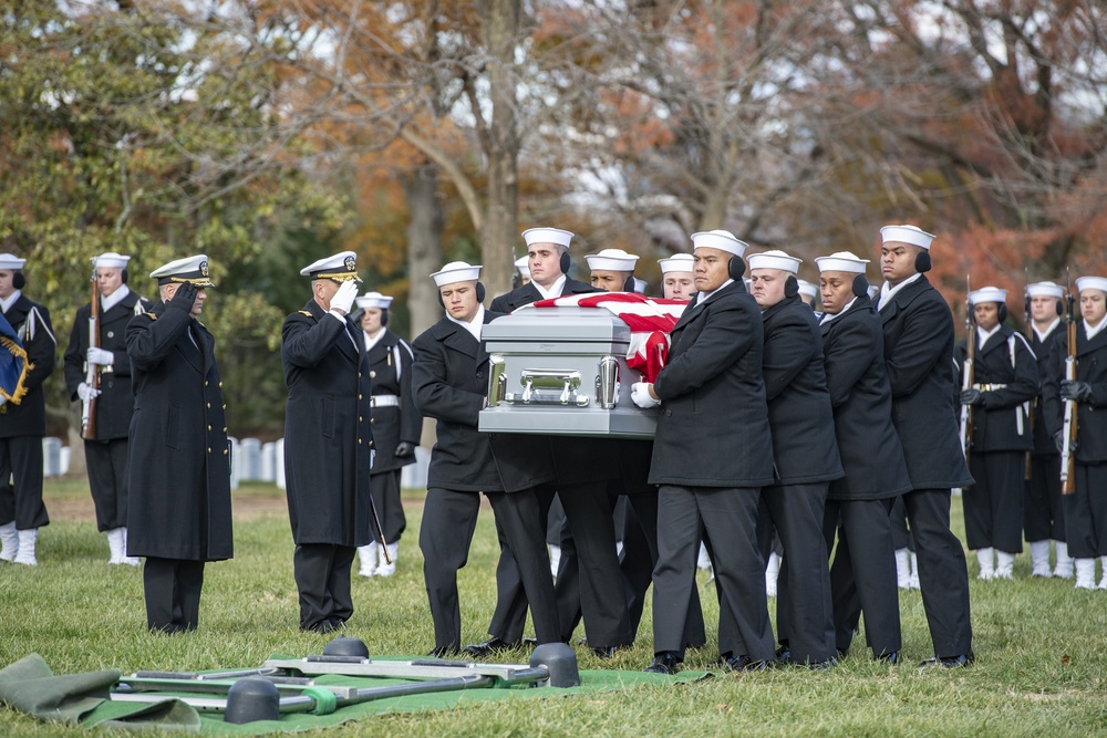 Military Funeral Honors Were Conducted for U.S. Navy Signalman 3rd Class Charles Nix in Section 60