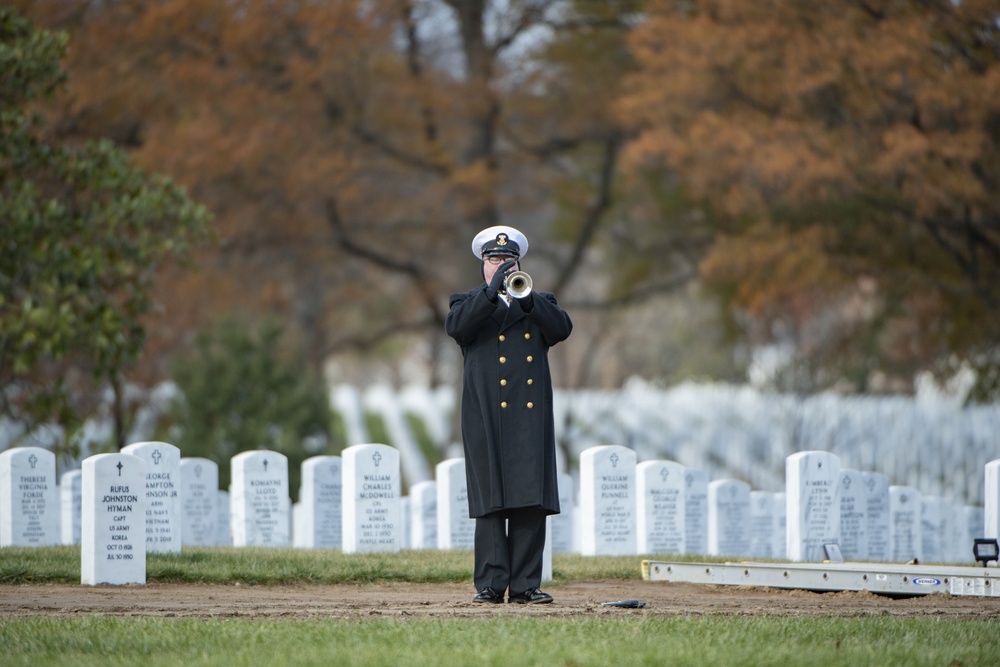 Military Funeral Honors Were Conducted for U.S. Navy Signalman 3rd Class Charles Nix in Section 60