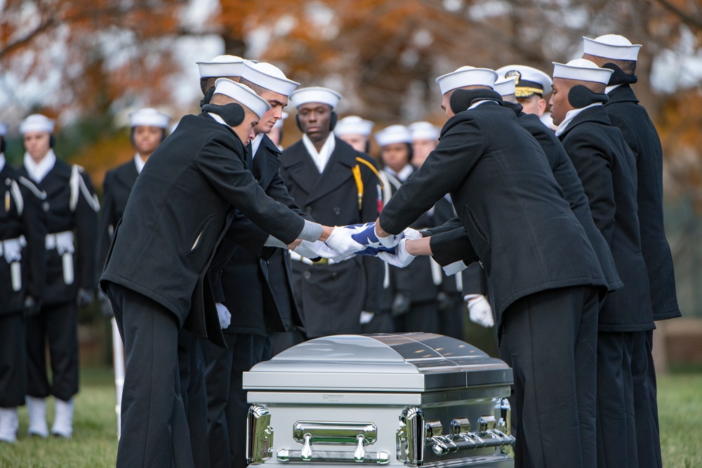 Military Funeral Honors Were Conducted for U.S. Navy Signalman 3rd Class Charles Nix in Section 60