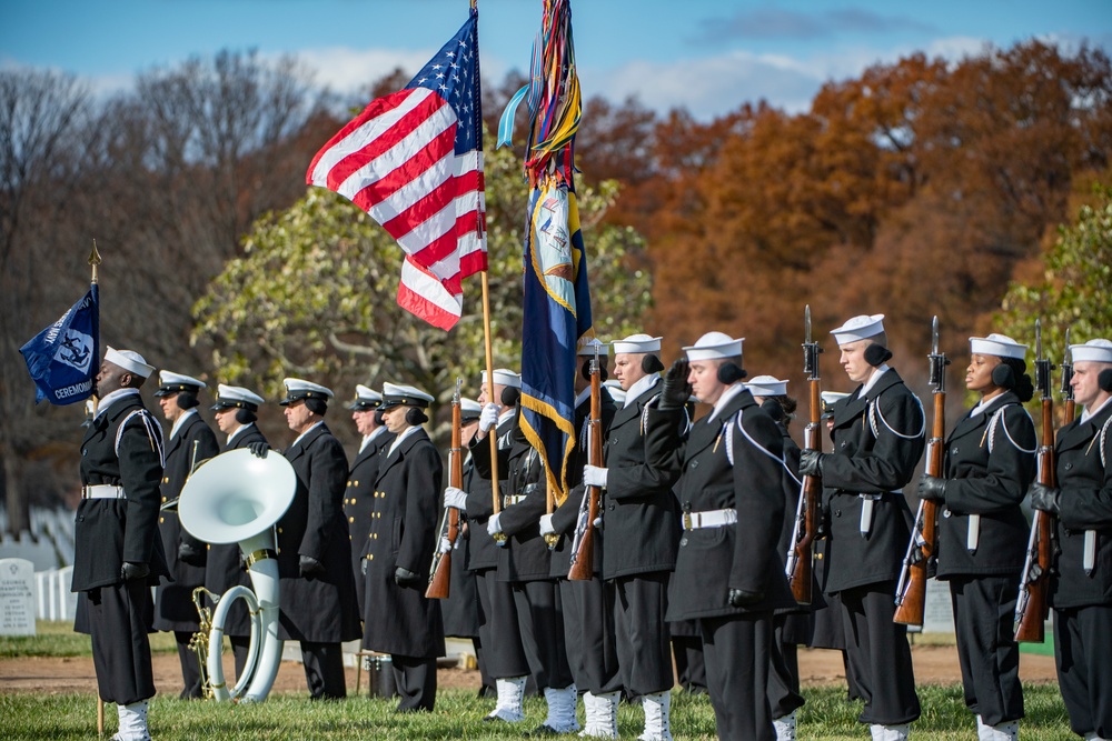 Military Funeral Honors Were Conducted for U.S. Navy Signalman 3rd Class Charles Nix in Section 60