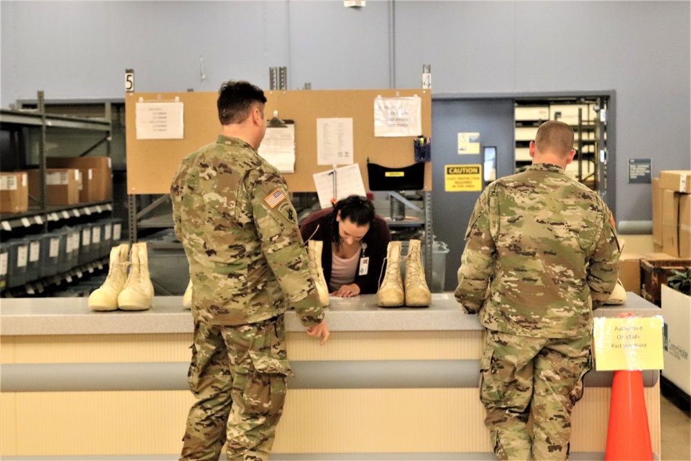 Cold-Weather Operations Course students issued gear at Fort McCoy Central Issue Facility