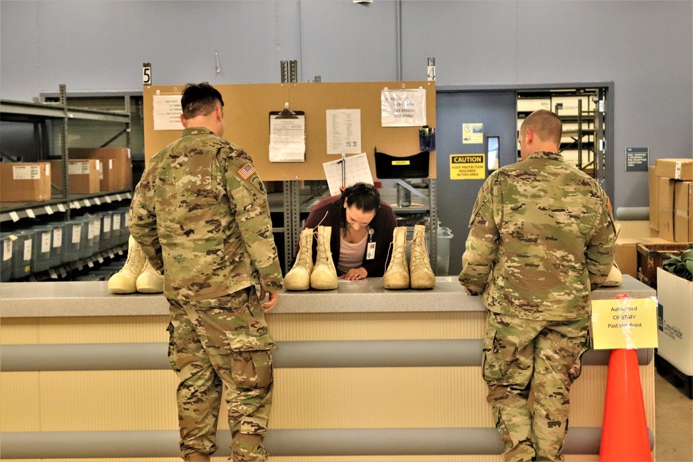 Cold-Weather Operations Course students issued gear at Fort McCoy Central Issue Facility