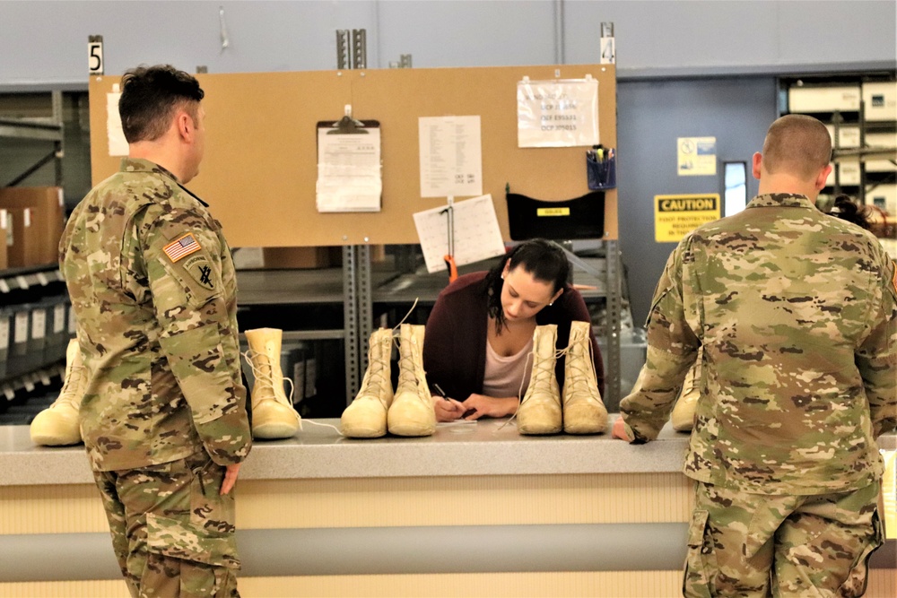 Cold-Weather Operations Course students issued gear at Fort McCoy Central Issue Facility