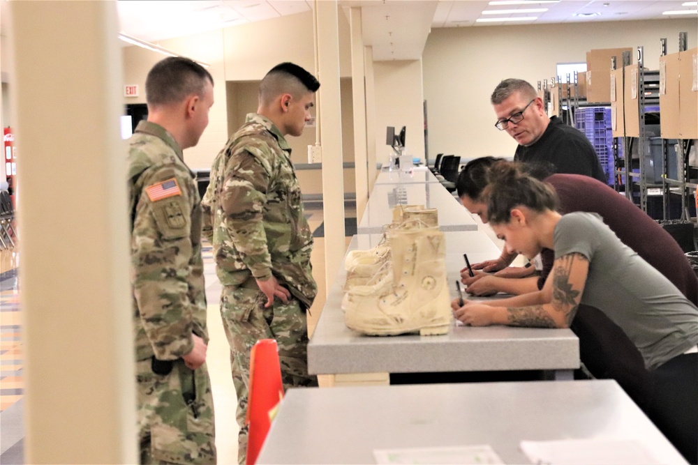 Cold-Weather Operations Course students issued gear at Fort McCoy Central Issue Facility
