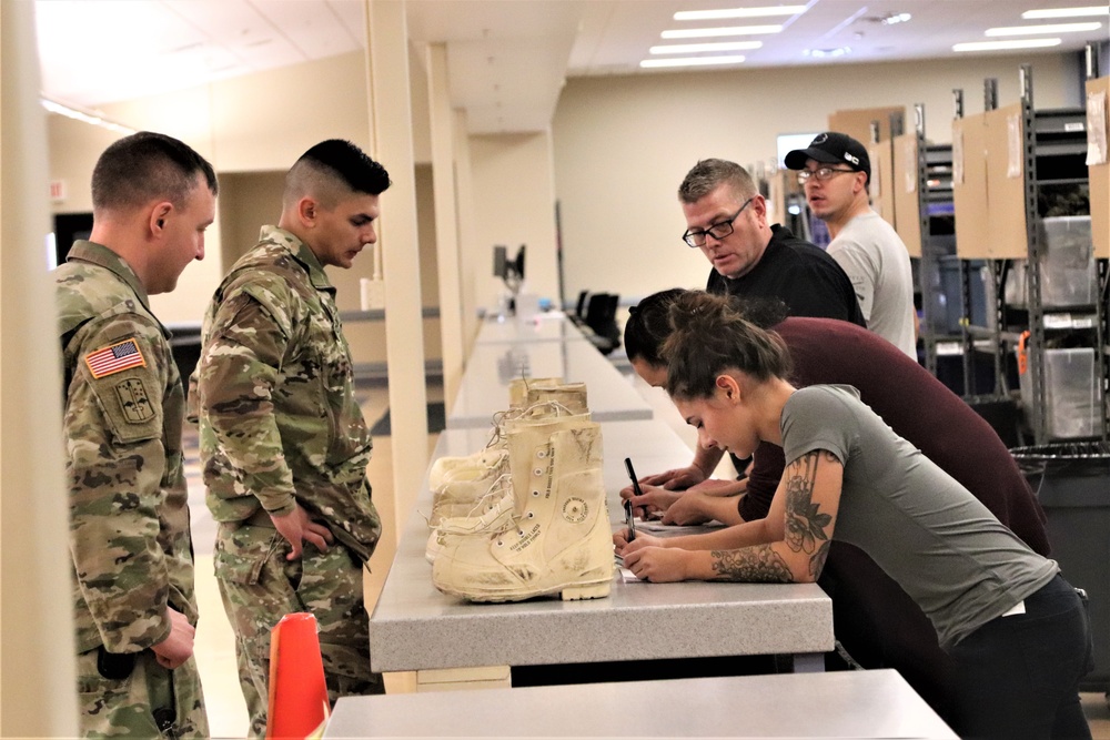 Cold-Weather Operations Course students issued gear at Fort McCoy Central Issue Facility