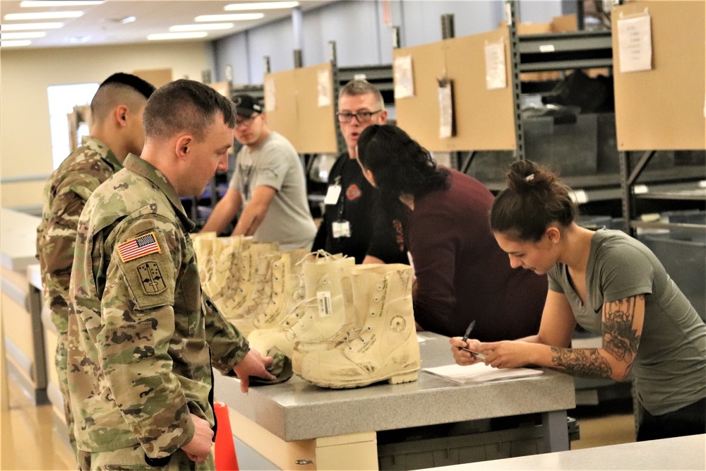 Cold-Weather Operations Course students issued gear at Fort McCoy Central Issue Facility