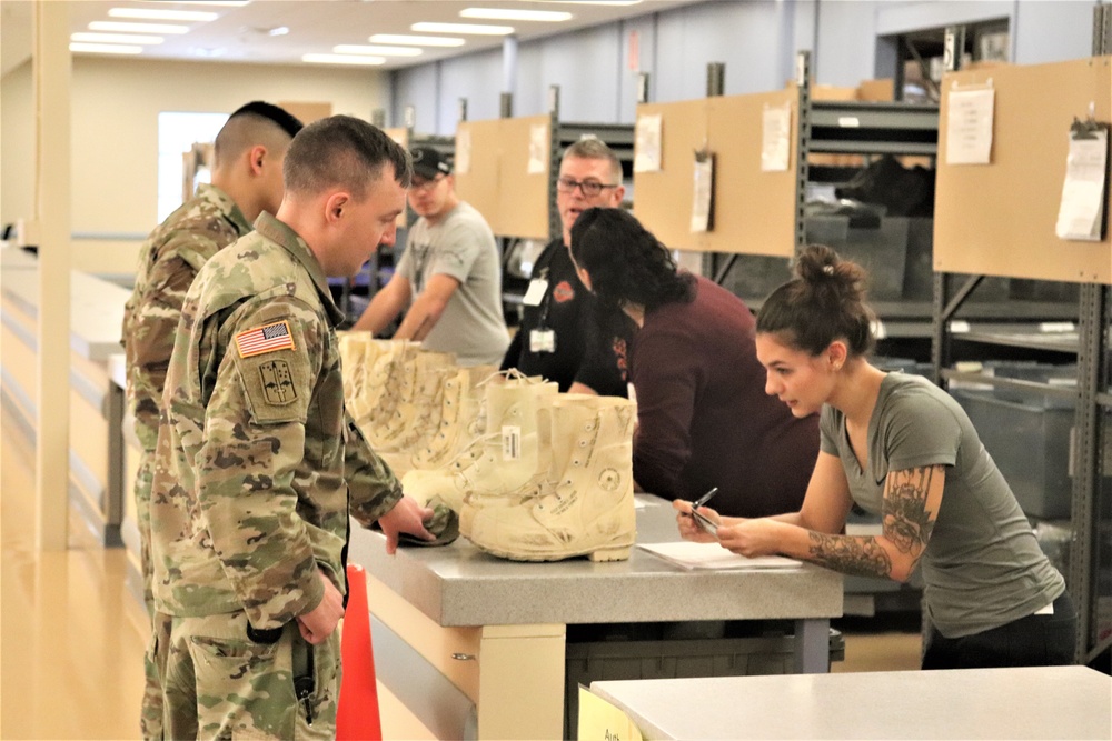 Cold-Weather Operations Course students issued gear at Fort McCoy Central Issue Facility