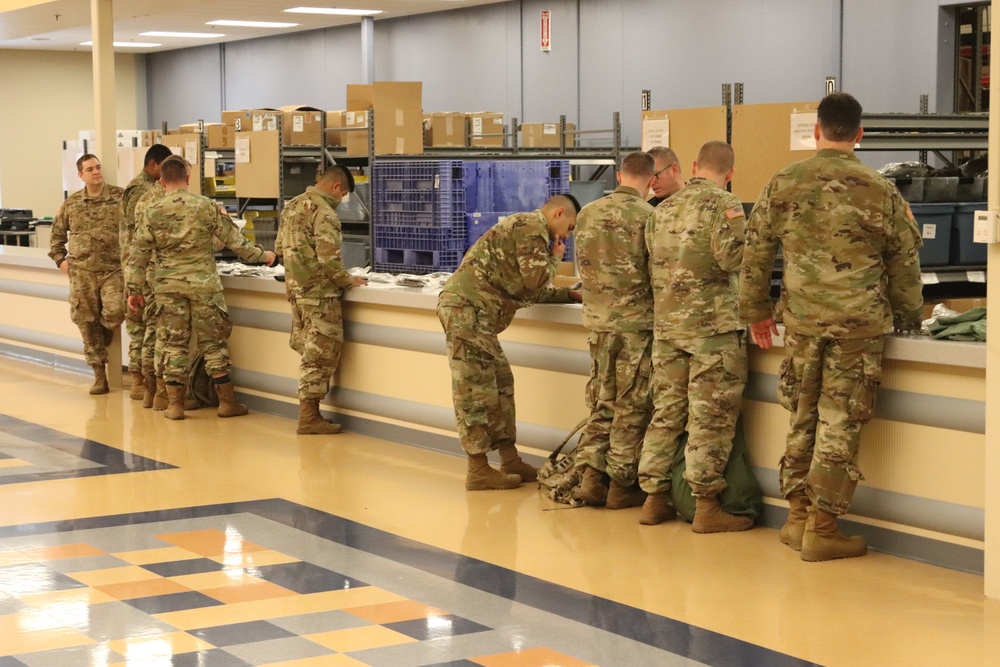 Cold-Weather Operations Course students issued gear at Fort McCoy Central Issue Facility