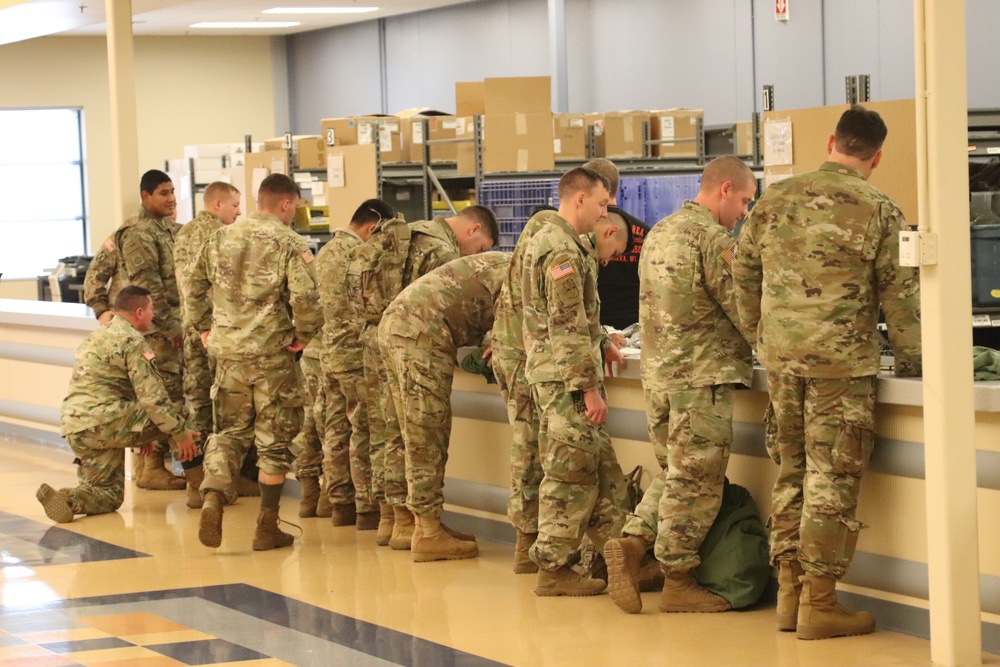 Cold-Weather Operations Course students issued gear at Fort McCoy Central Issue Facility