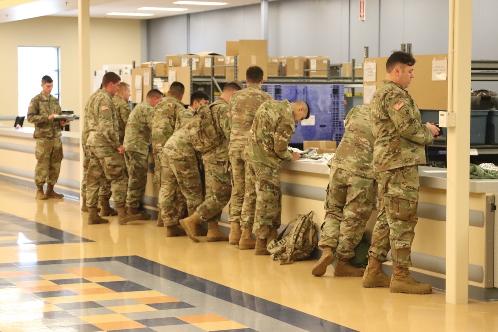 Cold-Weather Operations Course students issued gear at Fort McCoy Central Issue Facility