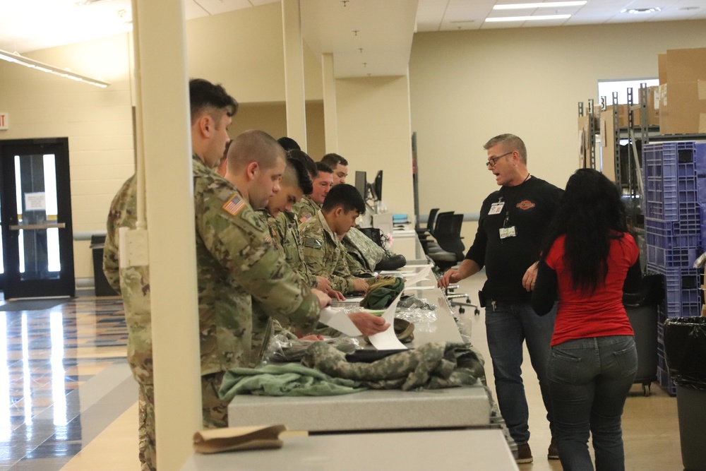 Cold-Weather Operations Course students issued gear at Fort McCoy Central Issue Facility
