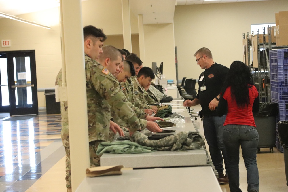 Cold-Weather Operations Course students issued gear at Fort McCoy Central Issue Facility