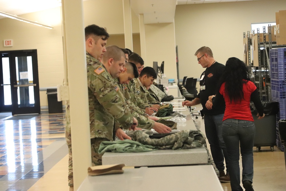 Cold-Weather Operations Course students issued gear at Fort McCoy Central Issue Facility