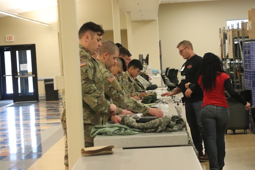 Cold-Weather Operations Course students issued gear at Fort McCoy Central Issue Facility