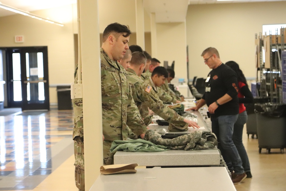 Cold-Weather Operations Course students issued gear at Fort McCoy Central Issue Facility