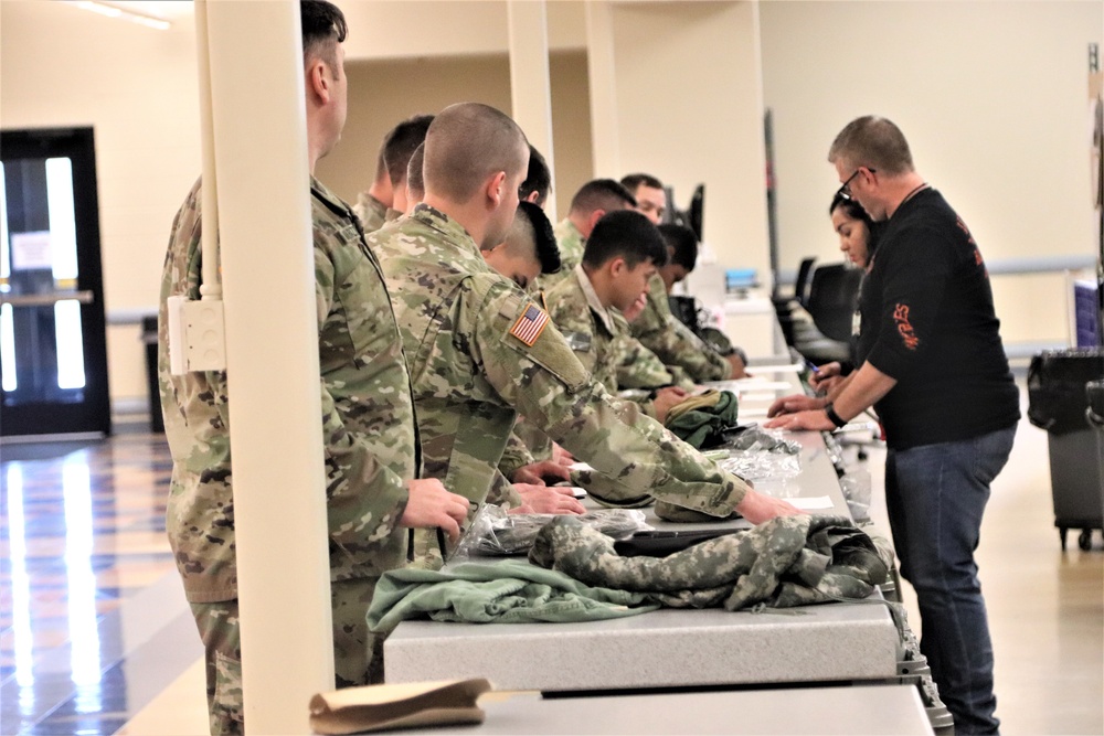 Cold-Weather Operations Course students issued gear at Fort McCoy Central Issue Facility