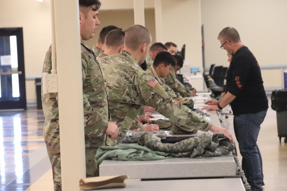 Cold-Weather Operations Course students issued gear at Fort McCoy Central Issue Facility