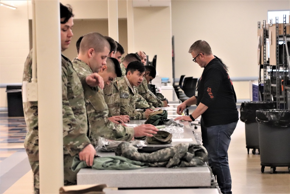 Cold-Weather Operations Course students issued gear at Fort McCoy Central Issue Facility