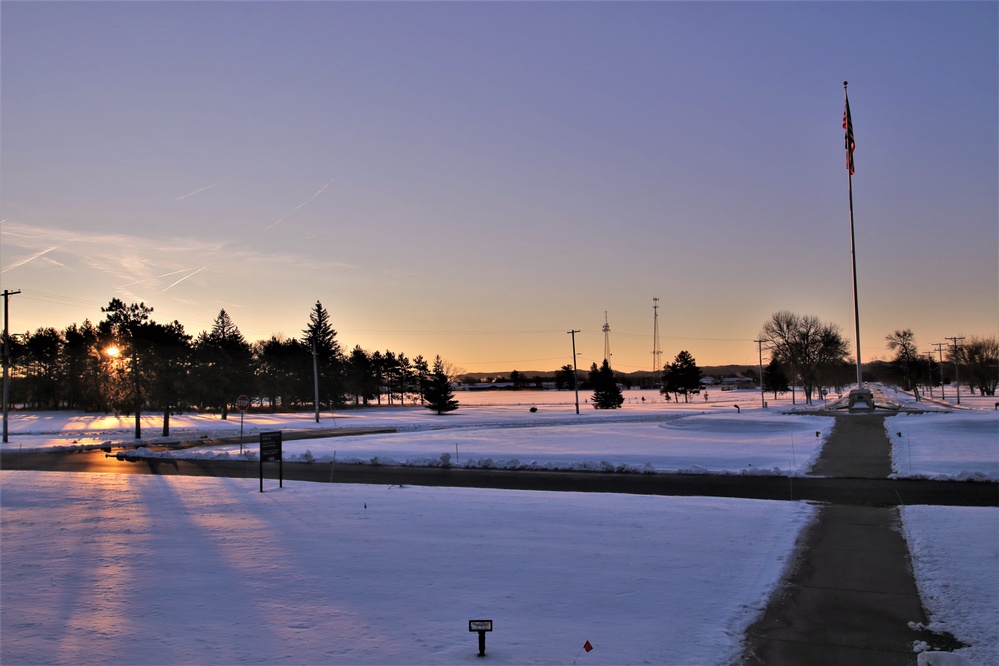 Snowy Sunrise at Fort McCoy