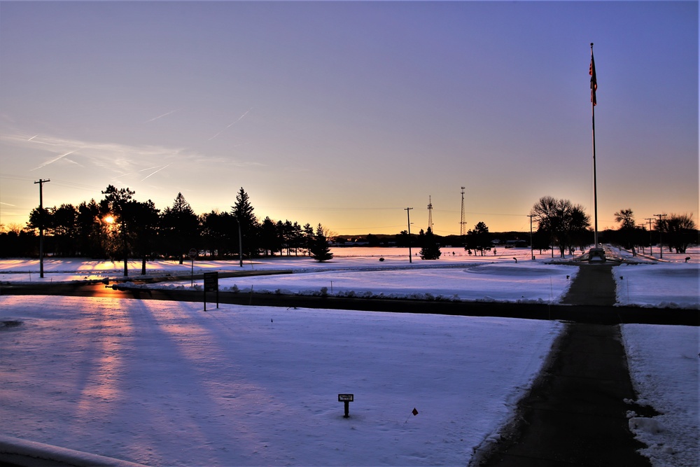 Snowy Sunrise at Fort McCoy