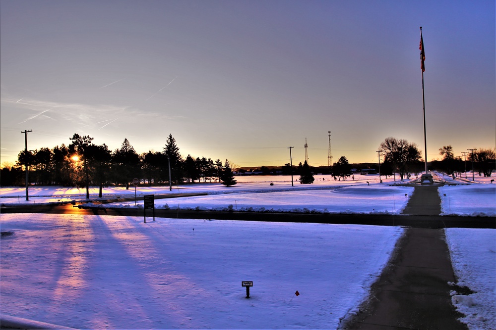 Snowy Sunrise at Fort McCoy