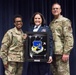 Lt. Col. Shelly Assiff receives the High Roller Mirror for over 20 years service with the Nevada Air National Guard