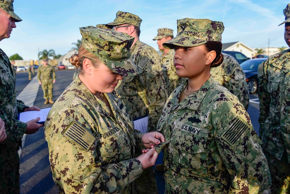 Seabees are Frocked to Next Paygrade