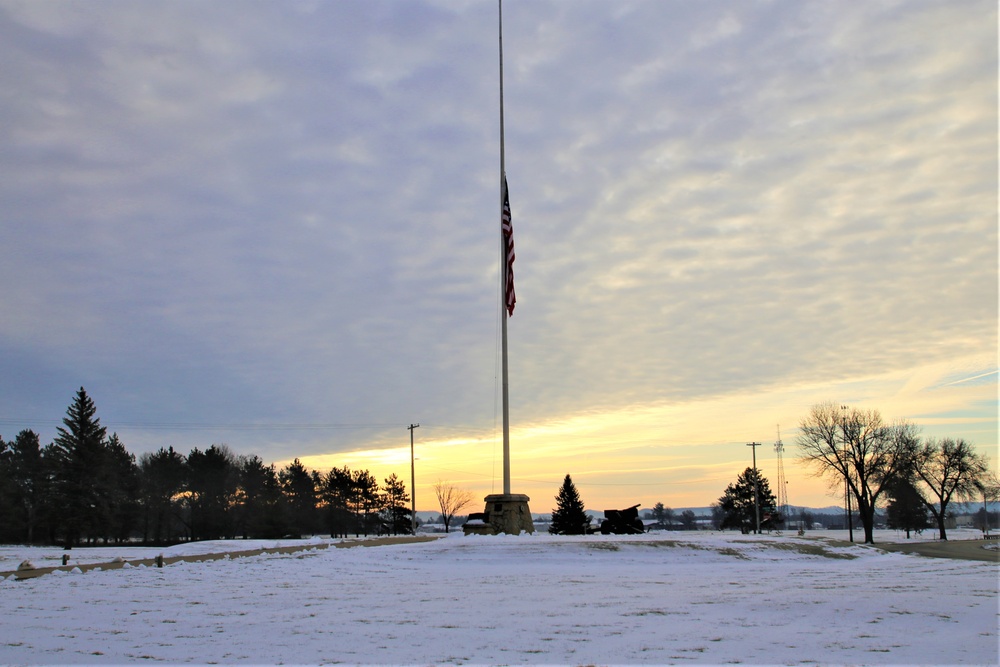 Flag flown at half-staff at Fort McCoy for former Gen. Volney Warner