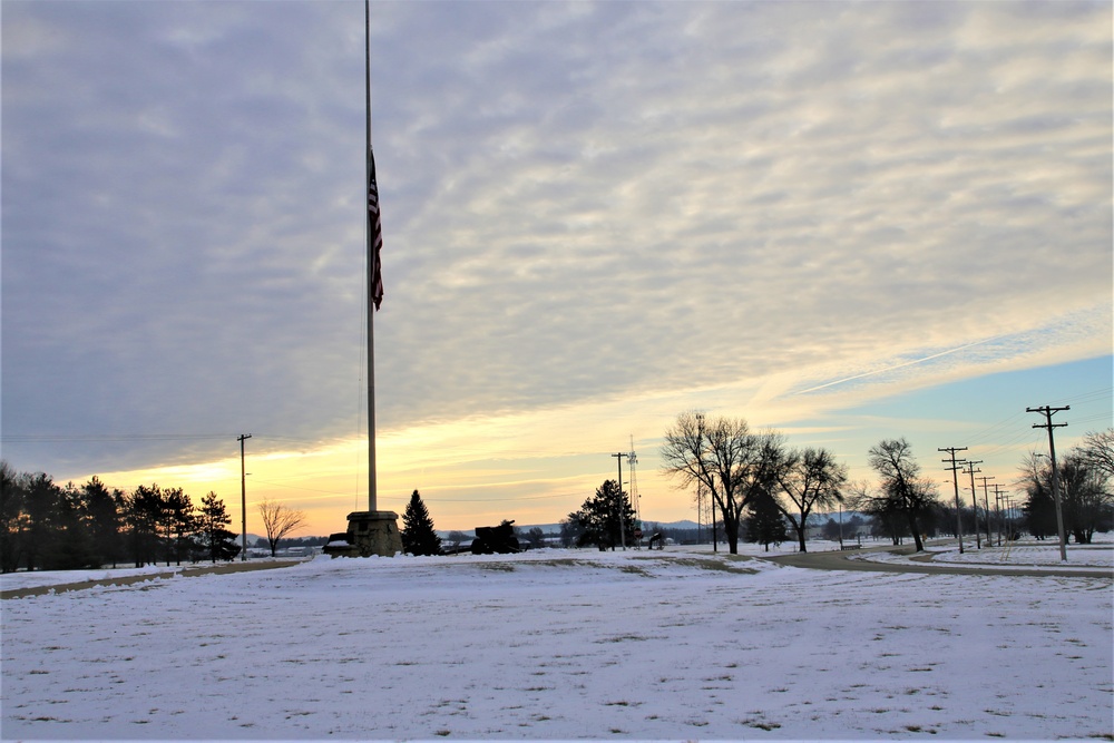 Flag flown at half-staff at Fort McCoy for former Gen. Volney Warner