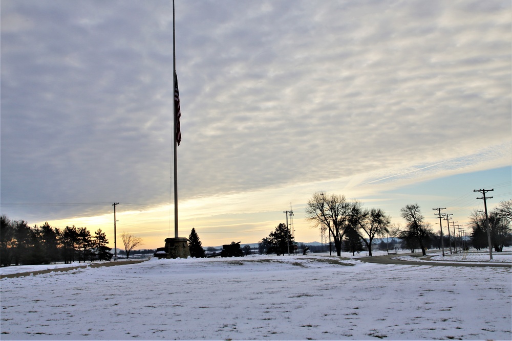 Flag flown at half-staff at Fort McCoy for former Gen. Volney Warner