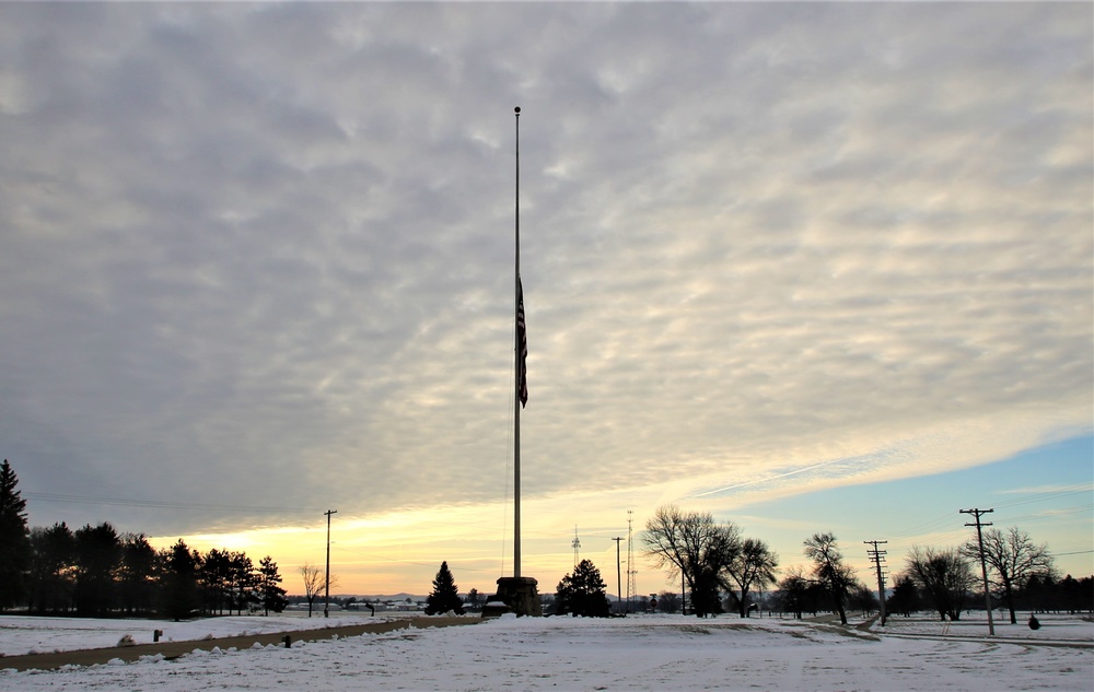 Flag flown at half-staff at Fort McCoy for former Gen. Volney Warner