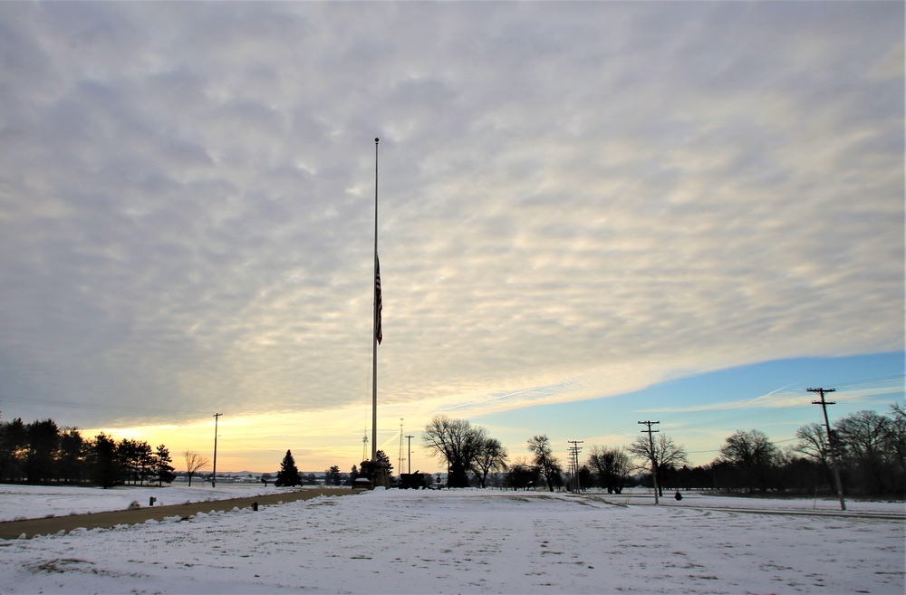 Flag flown at half-staff at Fort McCoy for former Gen. Volney Warner