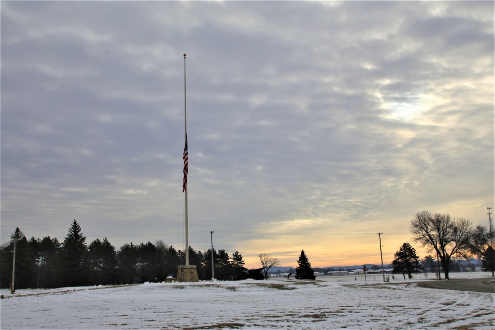 Flag flown at half-staff at Fort McCoy for former Gen. Volney Warner