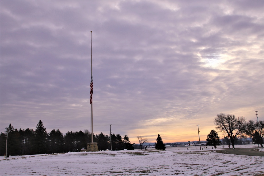 Flag flown at half-staff at Fort McCoy for former Gen. Volney Warner