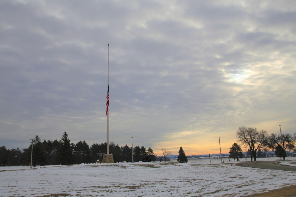 Flag flown at half-staff at Fort McCoy for former Gen. Volney Warner