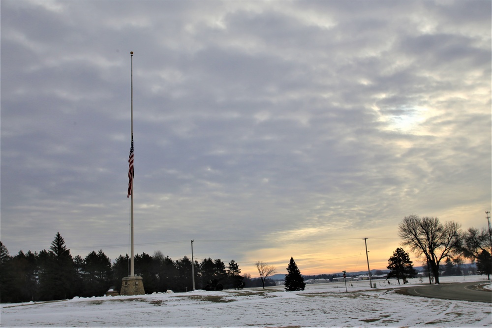 Flag flown at half-staff at Fort McCoy for former Gen. Volney Warner