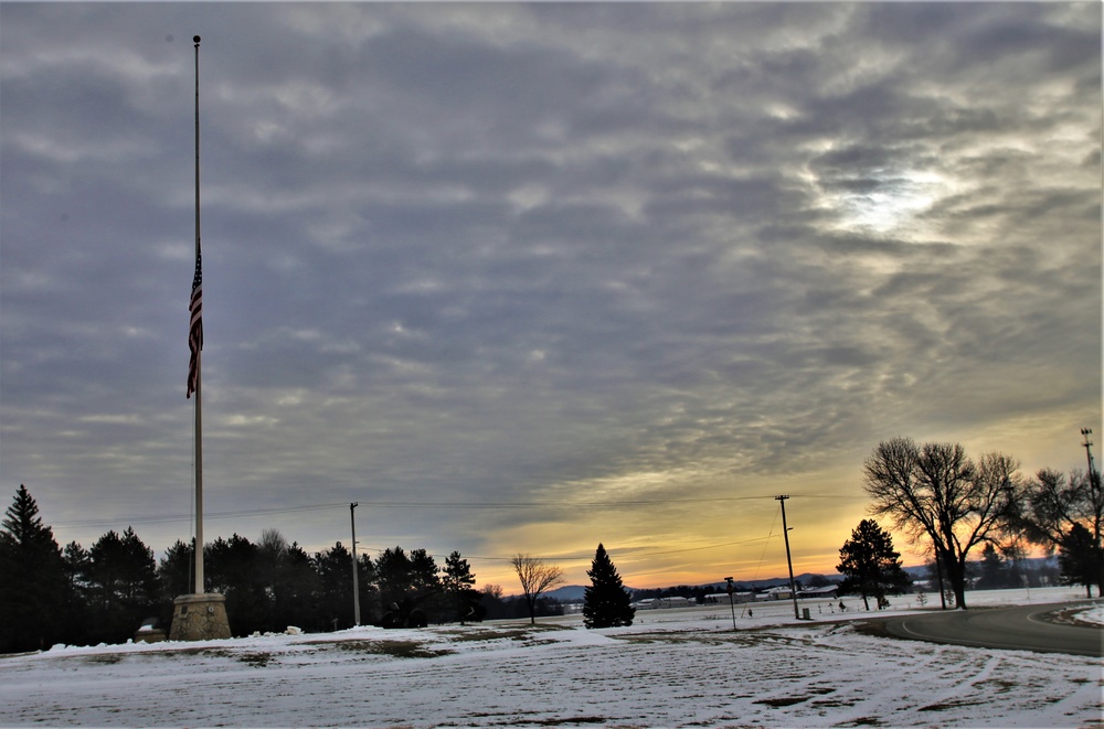 Flag flown at half-staff at Fort McCoy for former Gen. Volney Warner