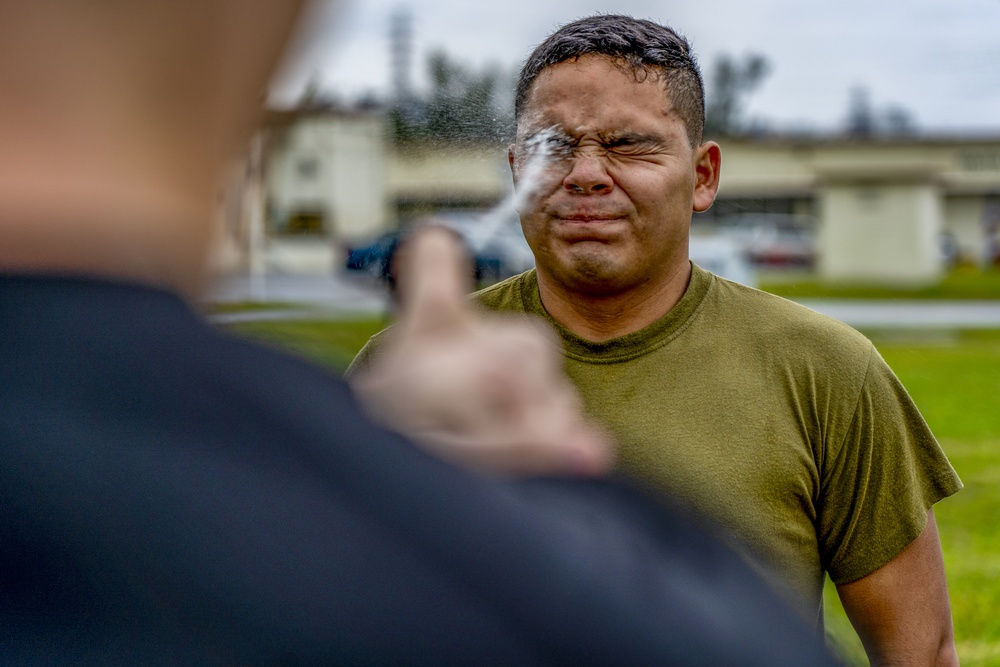 US Marines, sailors aboard MCB-Camp Butler take part in Security Augmentation Force Training