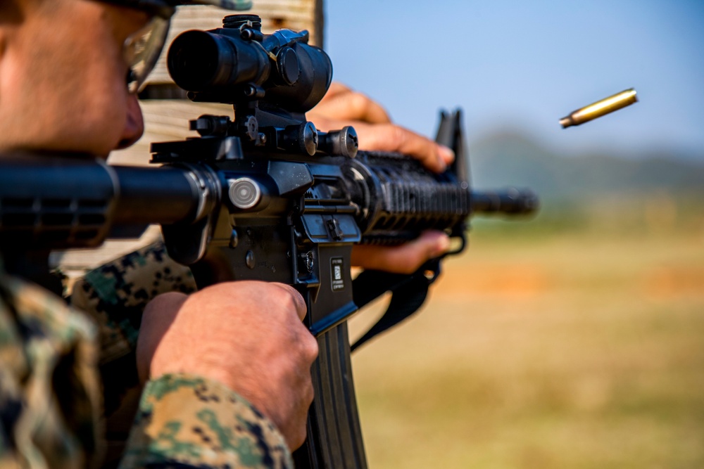 U.S. Marines display marksmanship skills during competition
