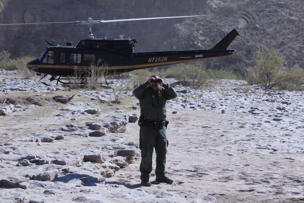 Alpine Air unit helicopter operations in Big Bend Sector