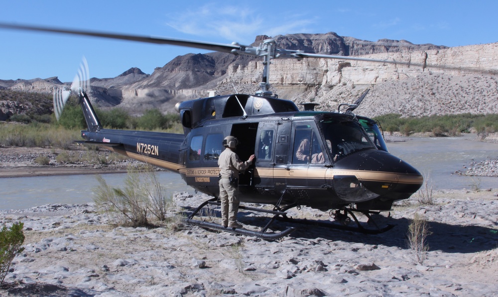 Alpine Air unit helicopter operations in Big Bend Sector