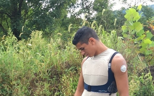 Warfighter wearing PTMS