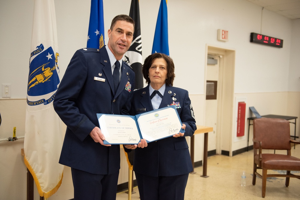 Chief Master Sgt. Sharon Rich retires after 36 years of service